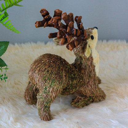 Christmas Handcrafted Grass Reindeer