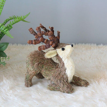 Christmas Handcrafted Grass Reindeer