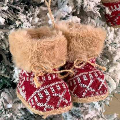 Christmas Snow Boots Tree Decor