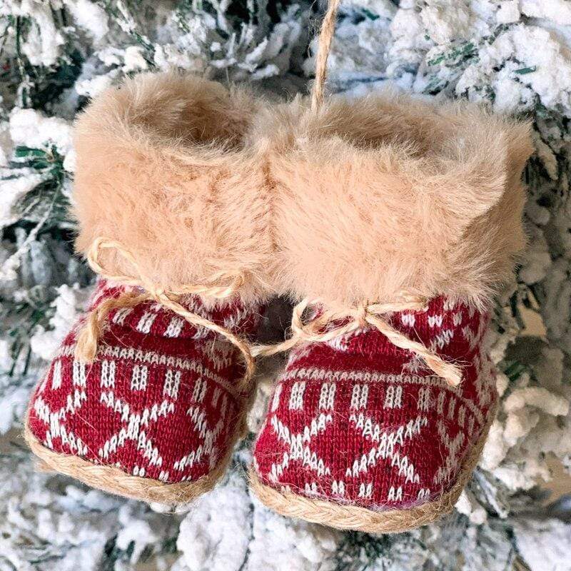 Christmas Snow Boots Tree Decor