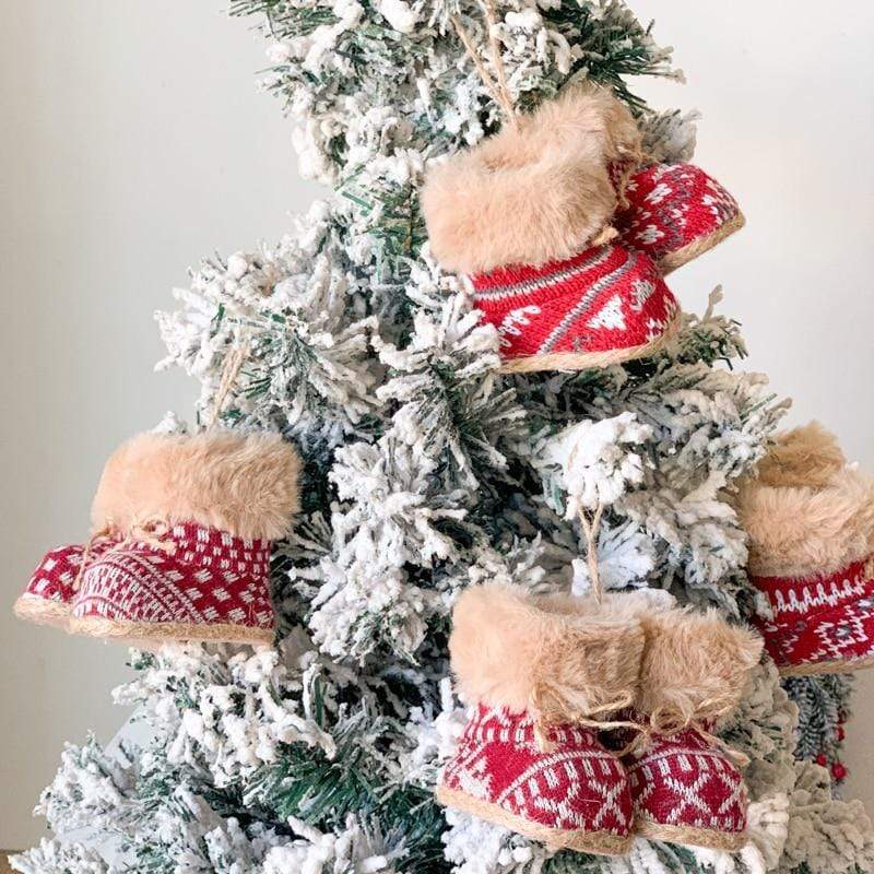 Christmas Snow Boots Tree Decor