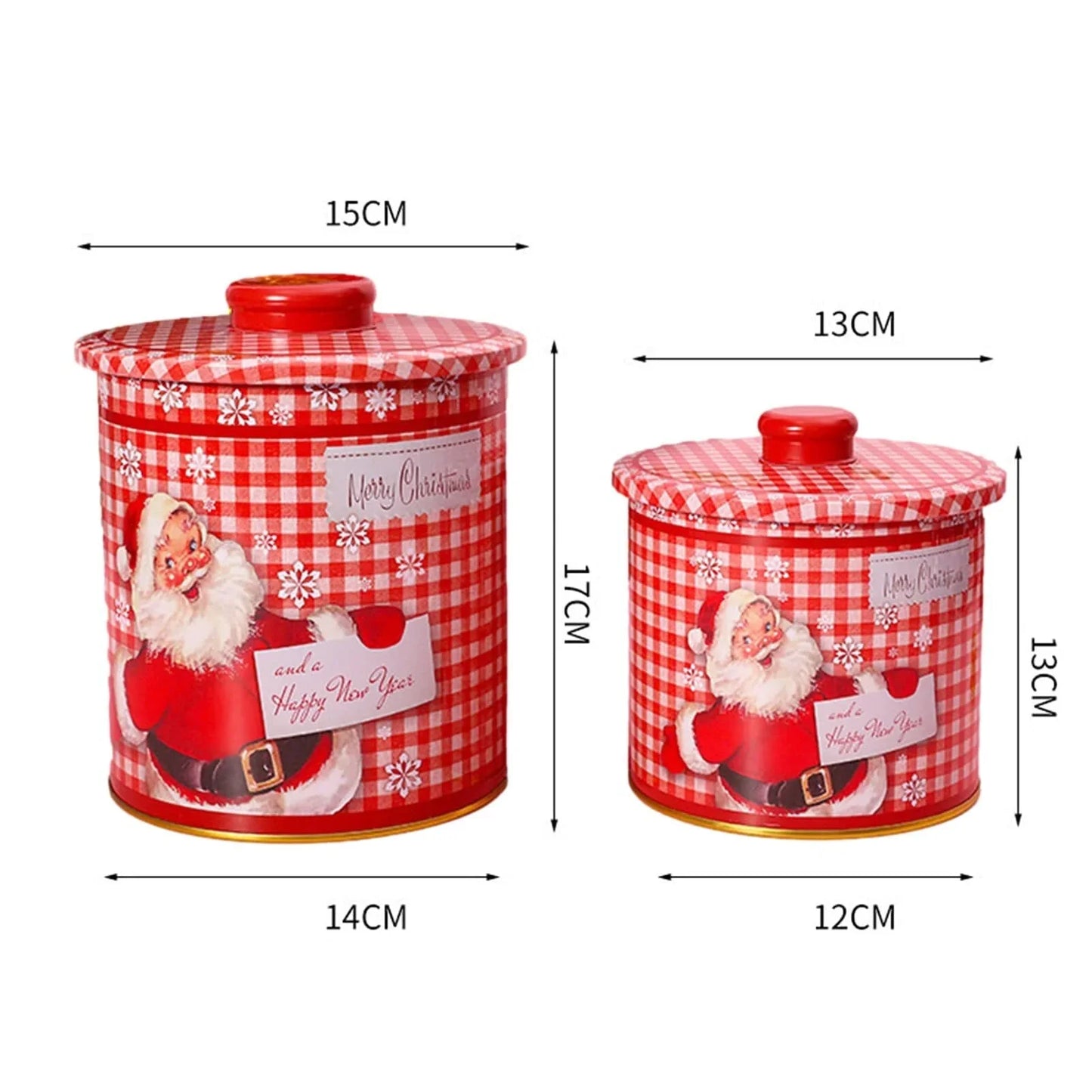 Christmas Tinplate Candy Box With Lid