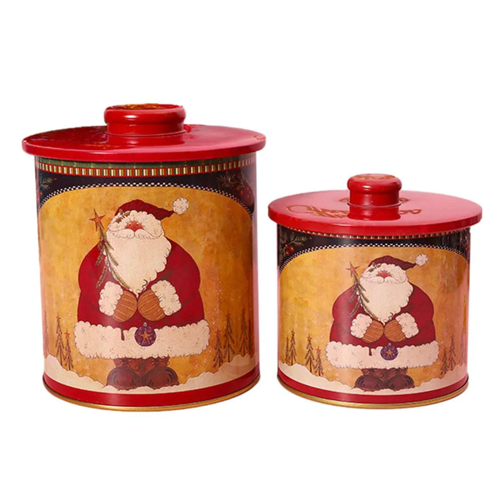 Christmas Tinplate Candy Box With Lid