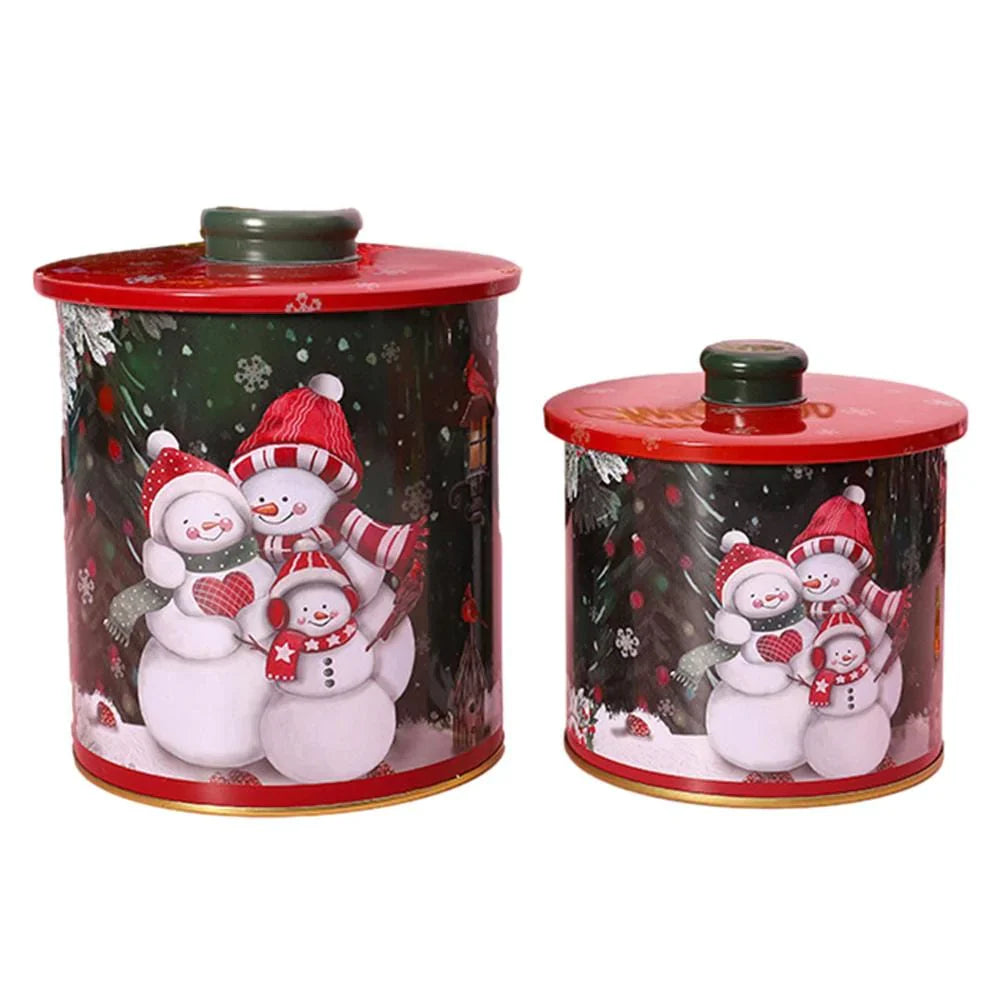 Christmas Tinplate Candy Box With Lid