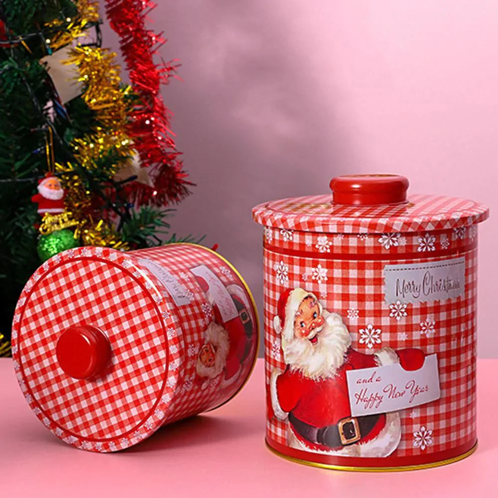 Christmas Tinplate Candy Box With Lid