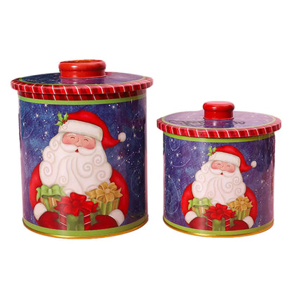 Christmas Tinplate Candy Box With Lid