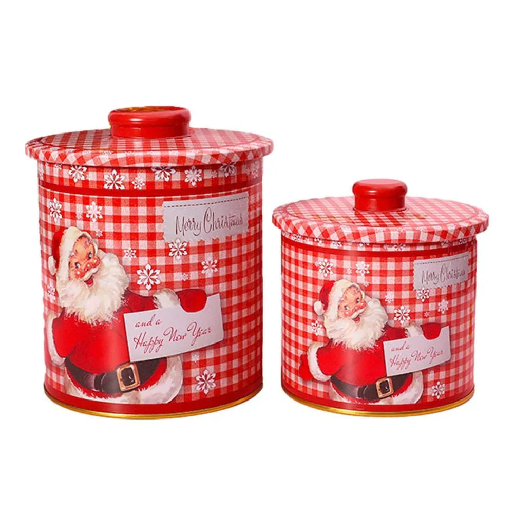 Christmas Tinplate Candy Box With Lid