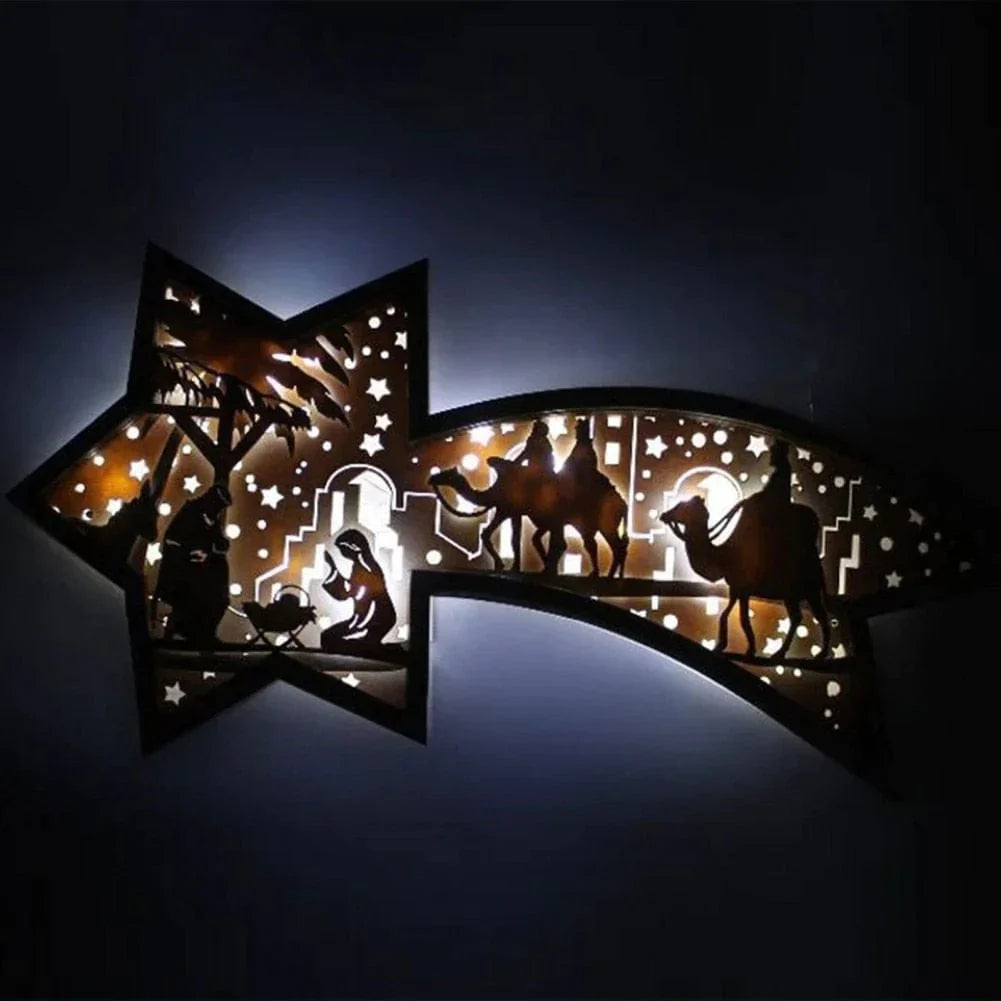 Christmas Wooden LED Shooting Star