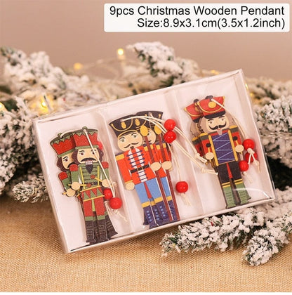 Christmas Wooden Tree Decor Set