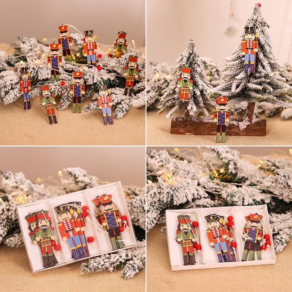 Christmas Wooden Tree Decor Set