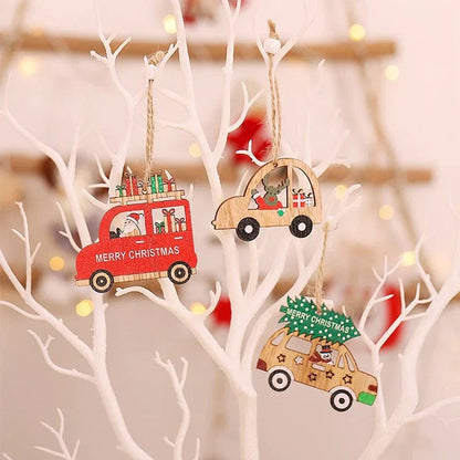 Christmas Wooden Tree Decor Set