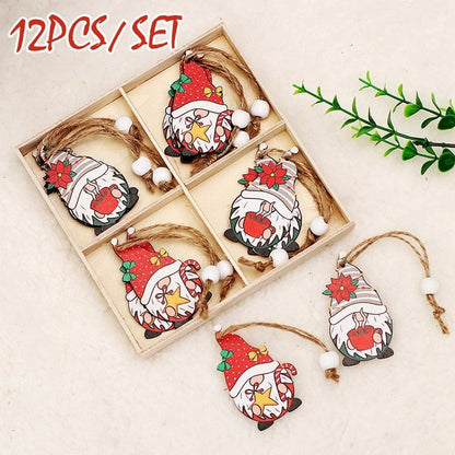 Christmas Wooden Tree Decor Set