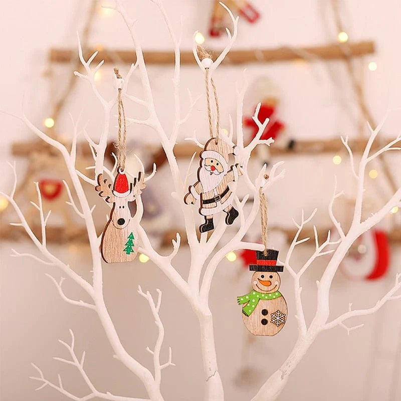 Christmas Wooden Tree Decor Set