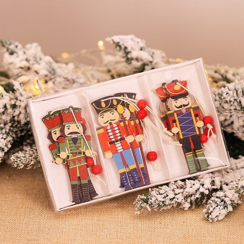 Christmas Wooden Tree Decor Set