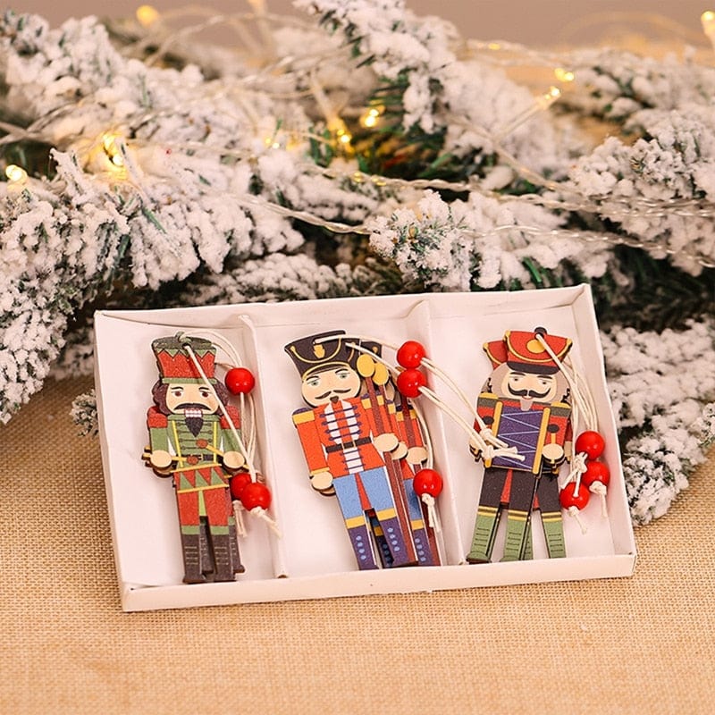 Christmas Wooden Tree Decor Set