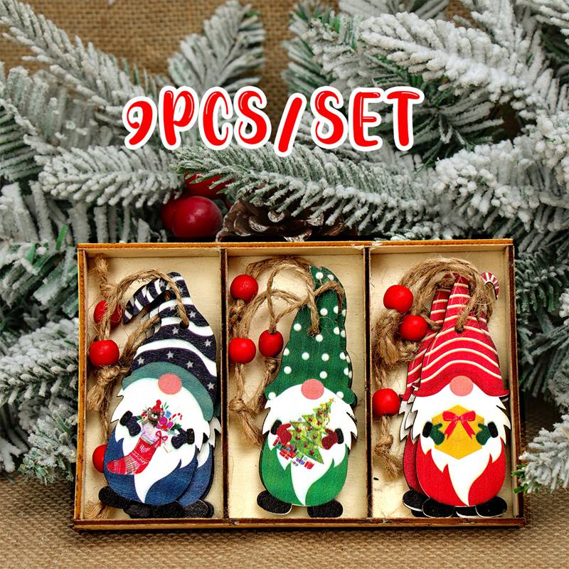 Christmas Wooden Tree Decor Set