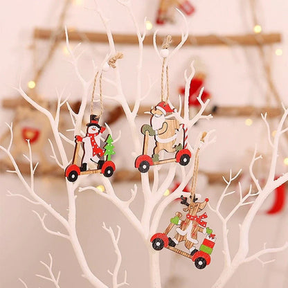 Christmas Wooden Tree Decor Set