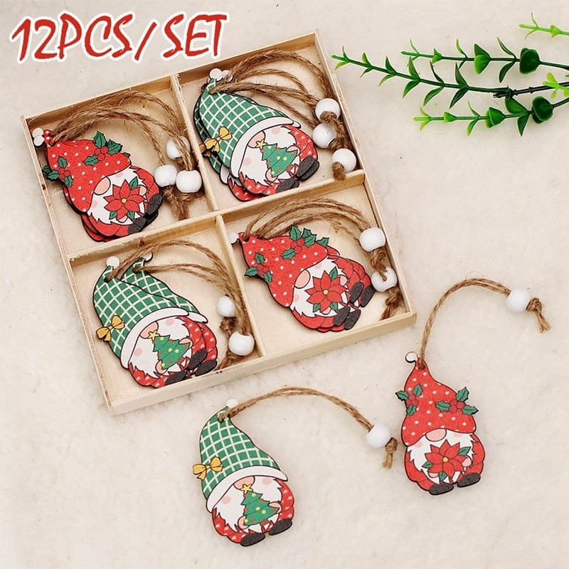 Christmas Wooden Tree Decor Set