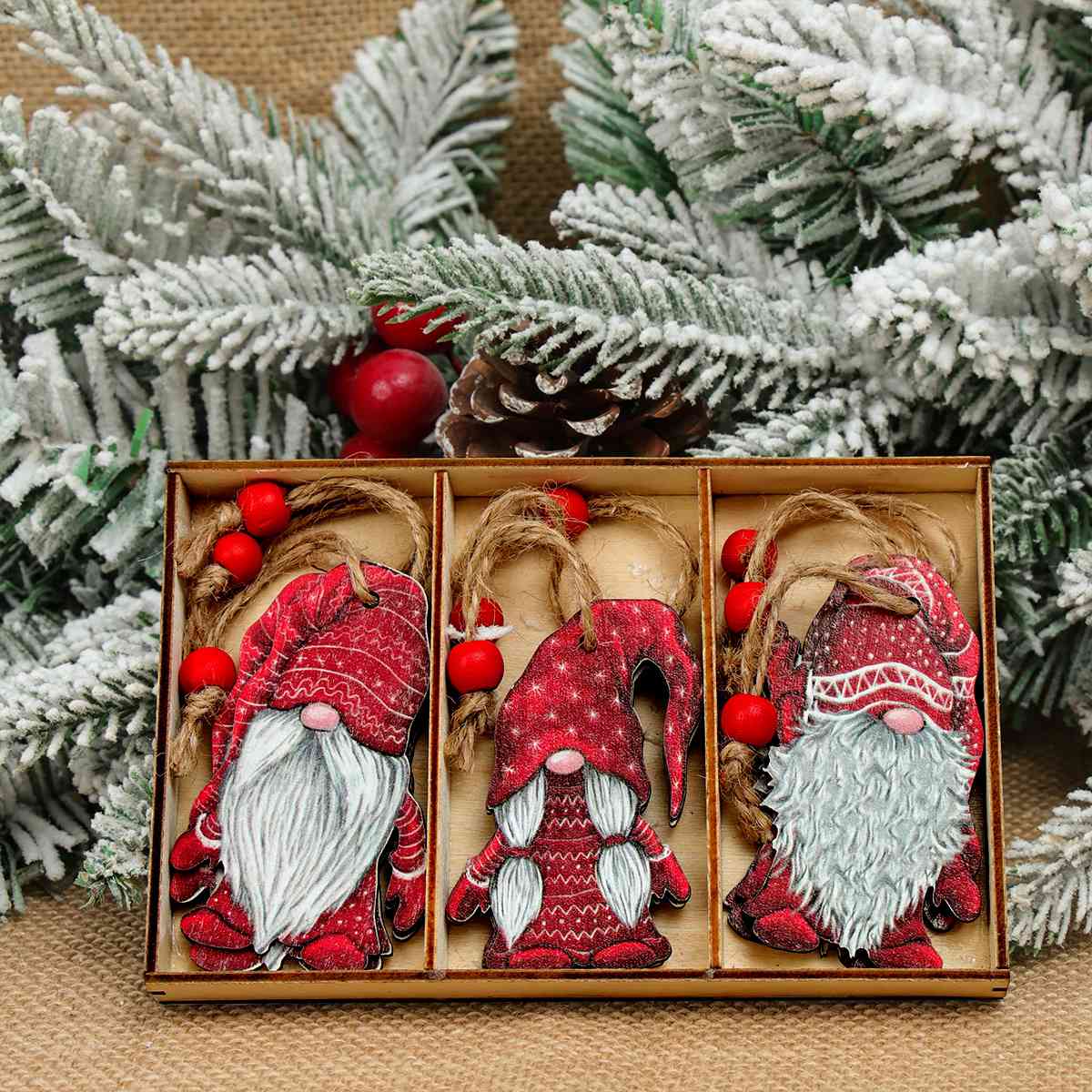 Christmas Wooden Tree Decor Set