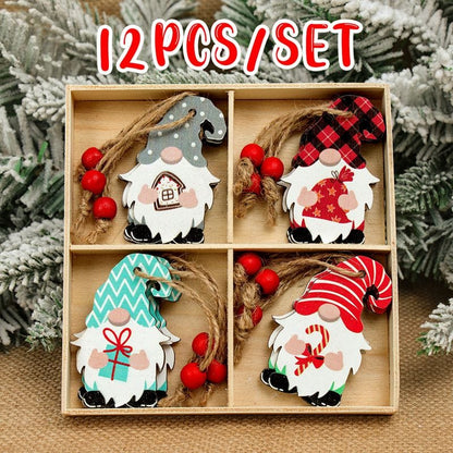 Christmas Wooden Tree Decor Set