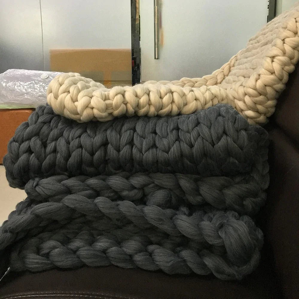 Chunky Handknit Blanket