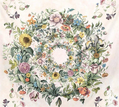 Cirlce Of Flowers Tapestry