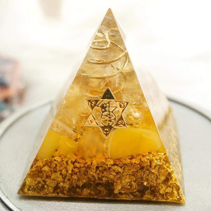 Citrine Orgonite Pyramid