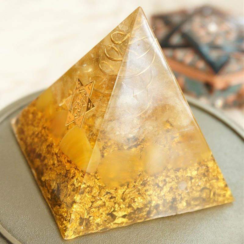 Citrine Orgonite Pyramid