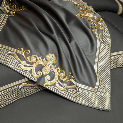 Cleopatra Grey Luxury Egyptian Cotton Bedding Set
