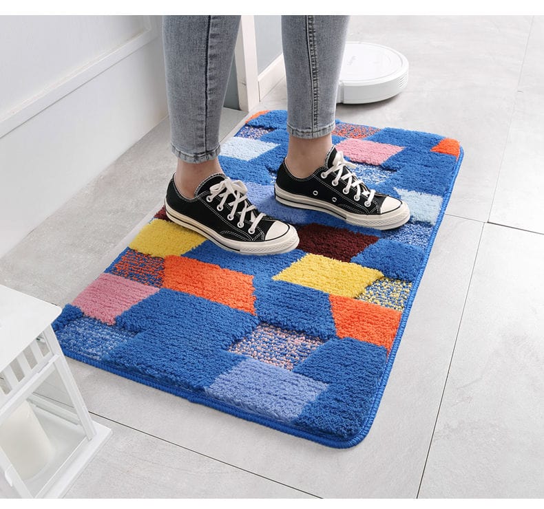 Colorful Blocks Bath Mat