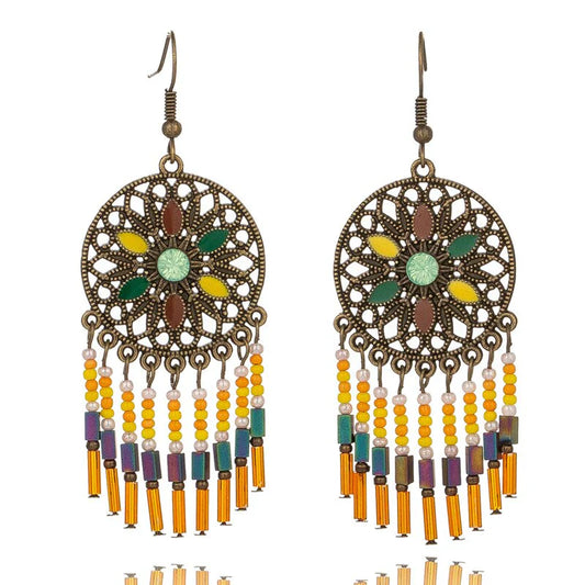 Colorful Boho Ethnic Dangle Earrings