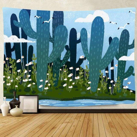 Colorful Cactus Desert Tapestry