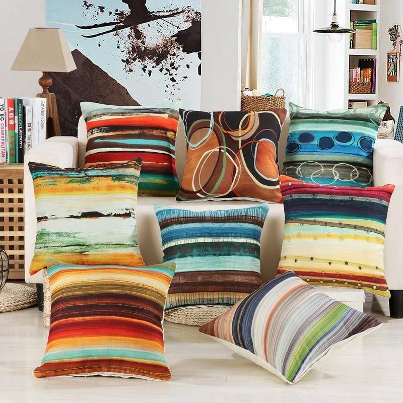 Colorful Lines Cushion Covers