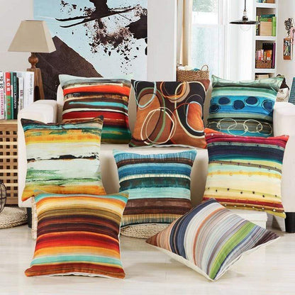 Colorful Lines Cushion Covers