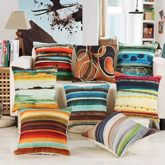 Colorful Lines Cushion Covers