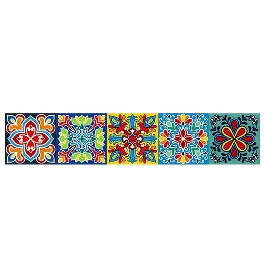 Colorful Mandala Pattern Wall Mural Tiles