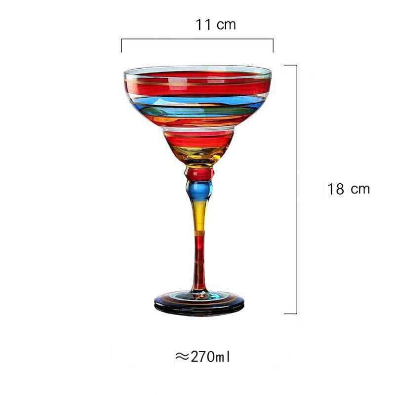 Colorful Margarita Glass
