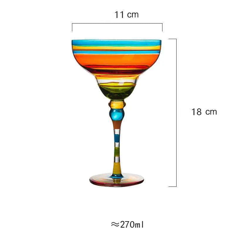 Colorful Margarita Glass