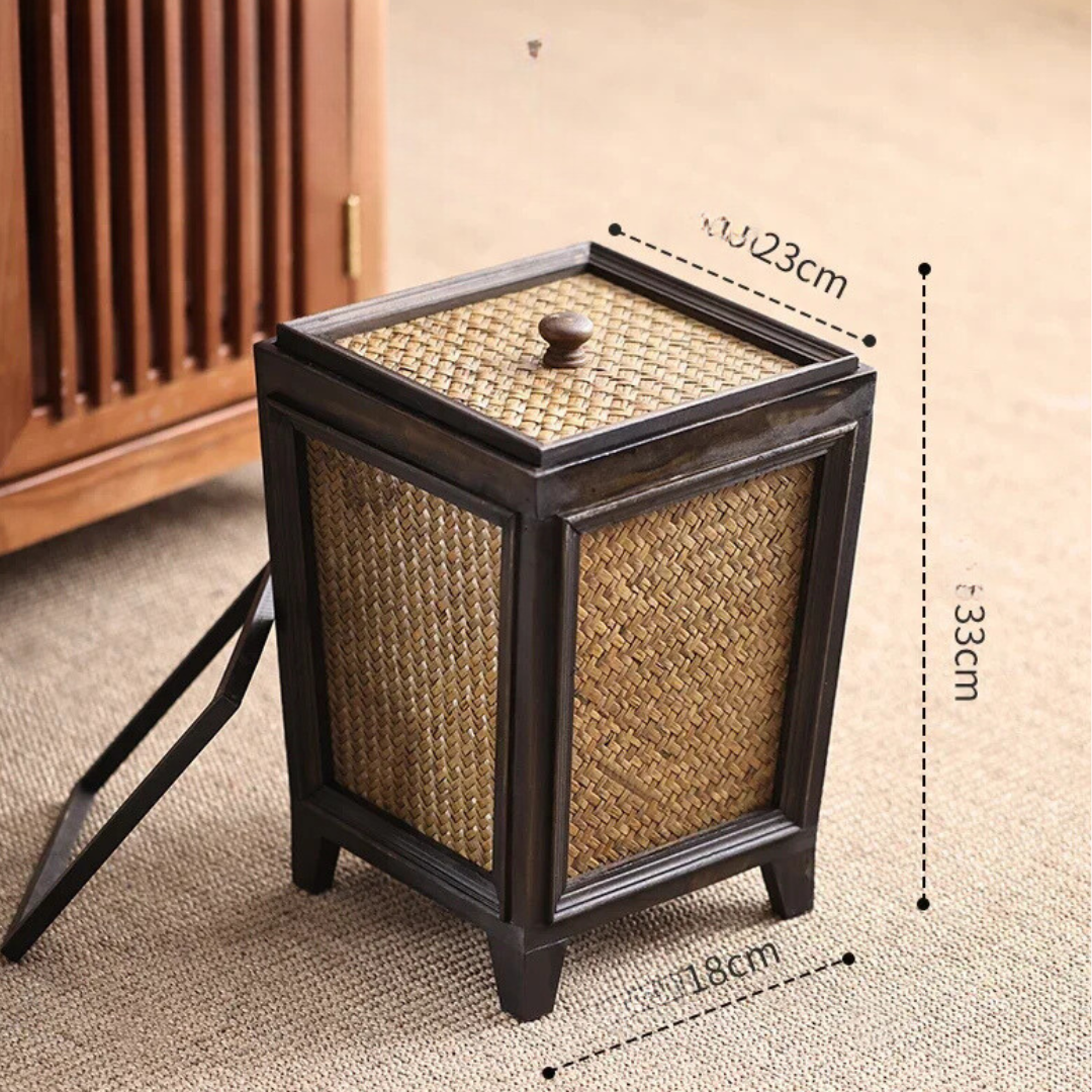 Corbeille à papier de style rétro