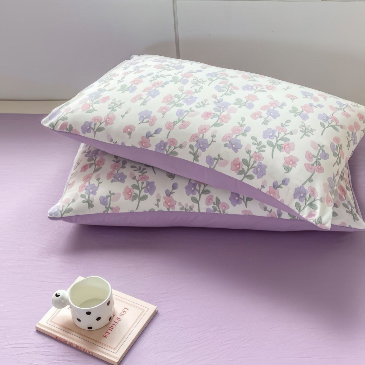 Soft Lavender Floral Bedding Set