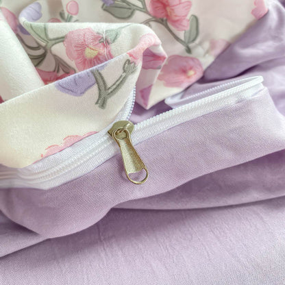 Soft Lavender Floral Bedding Set