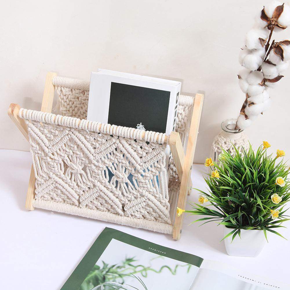 Country Style Cotton Rope Magazine Rack