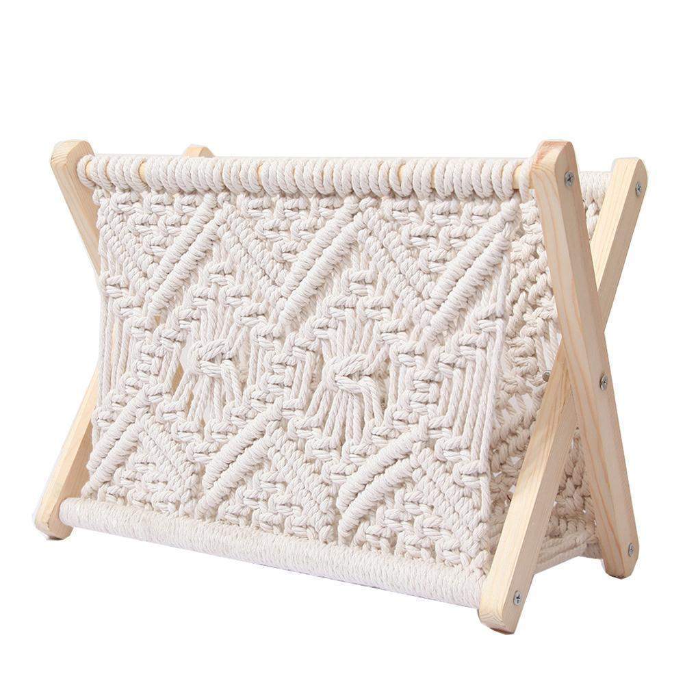 Country Style Cotton Rope Magazine Rack