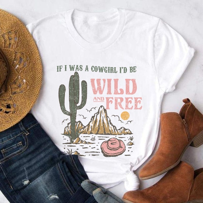 Cowgirl Wild Free Graphic Tee