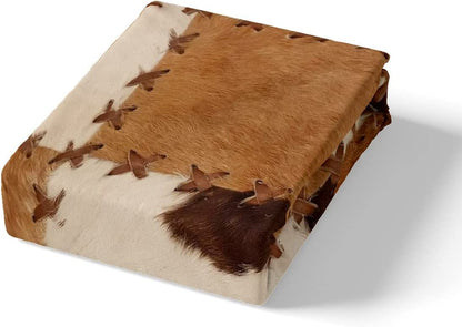 Cowhide Patchwork Bedding Set