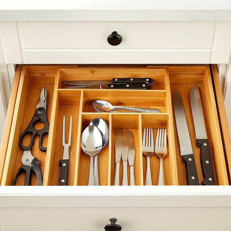 Cozy Bamboo Utensil Organizer