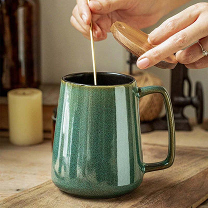 Cozy Ceramic Mug With Lid