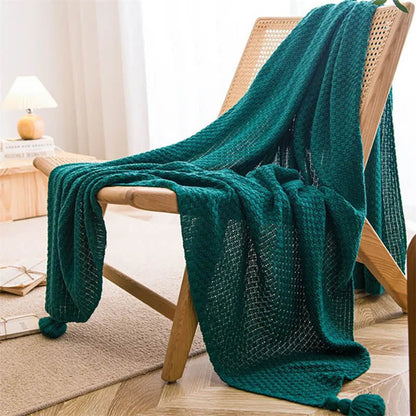 Cozy Knitted Acrylic Throw