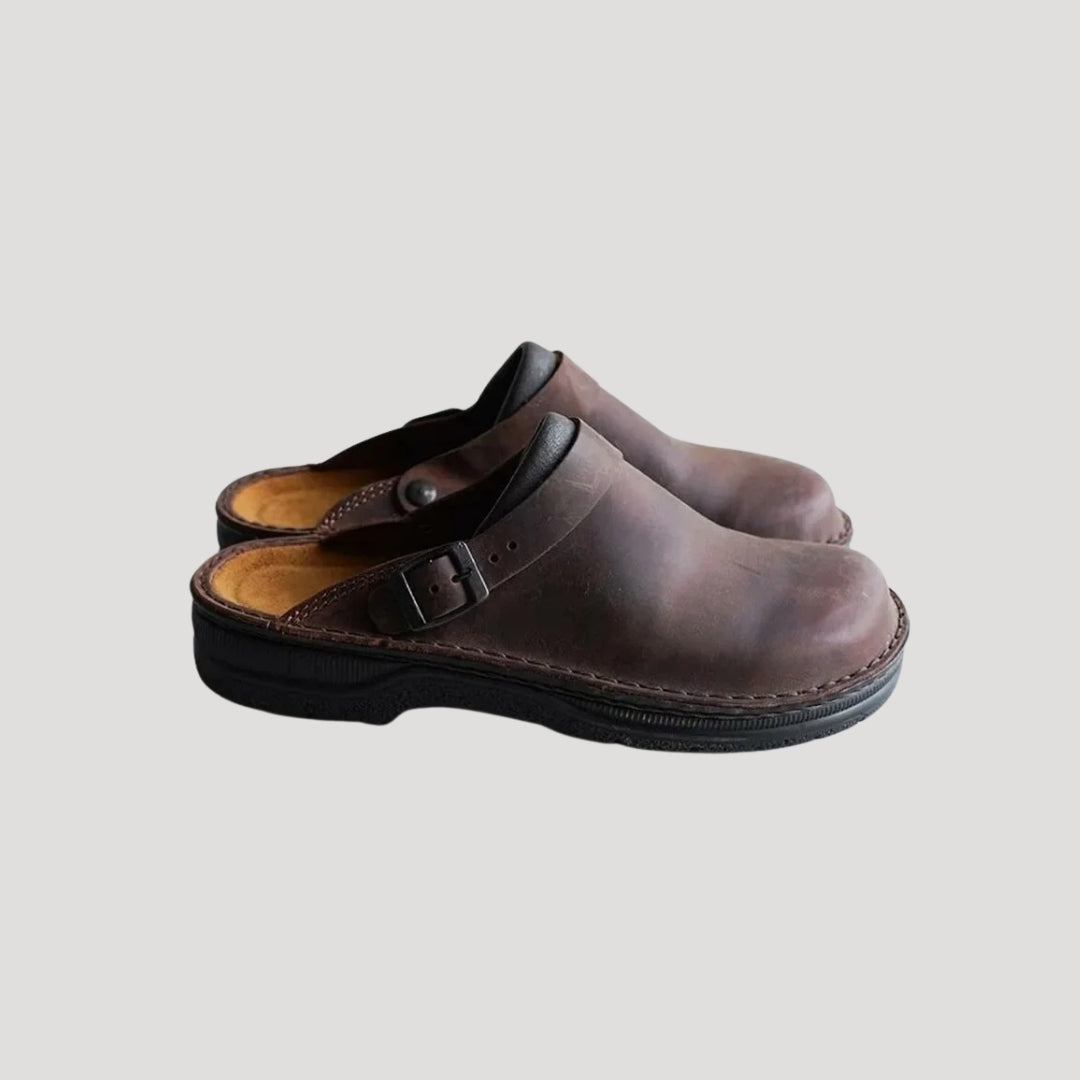 Cozy Leather Clogs for Men