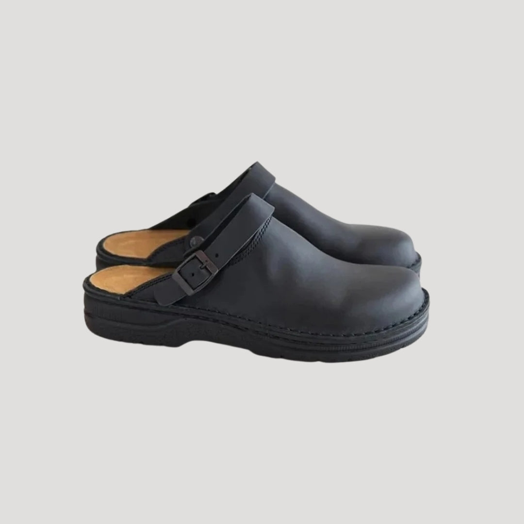 Cozy Leather Clogs for Men